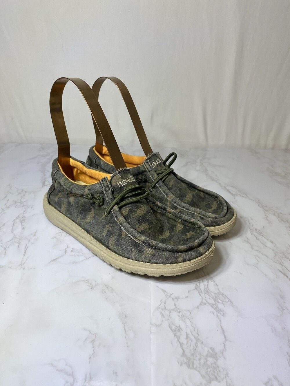 Hey Dude Kids Wally Youth Musk Camodino Slip On Camo Loafers Shoes Size Y2